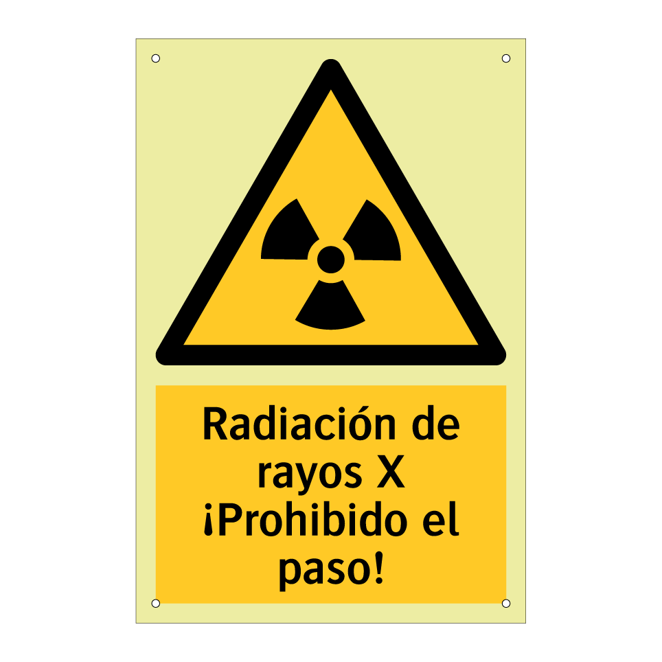 Radiación de rayos X ¡Prohibido el paso!