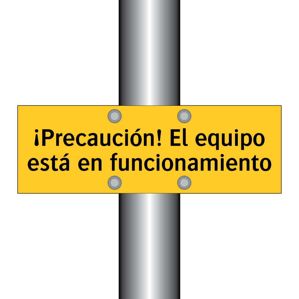 ¡Precaución! El equipo está en funcionamiento