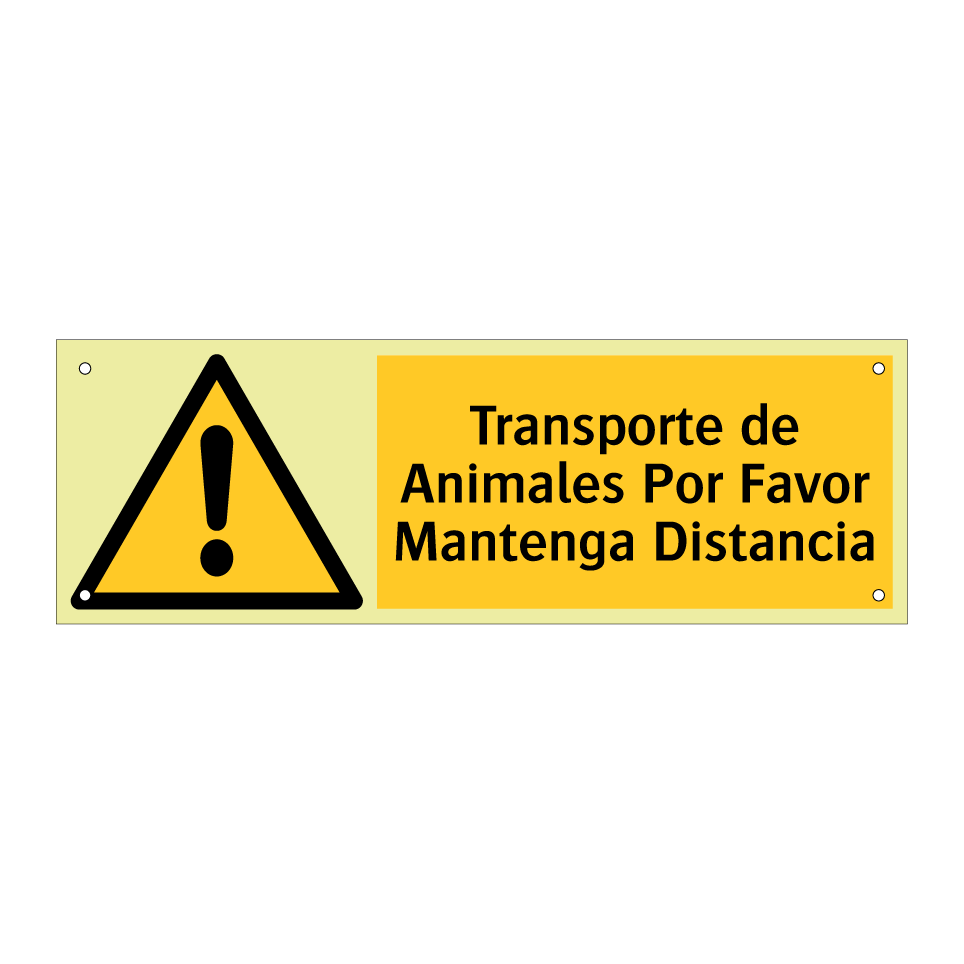 Transporte de Animales Por Favor Mantenga Distancia