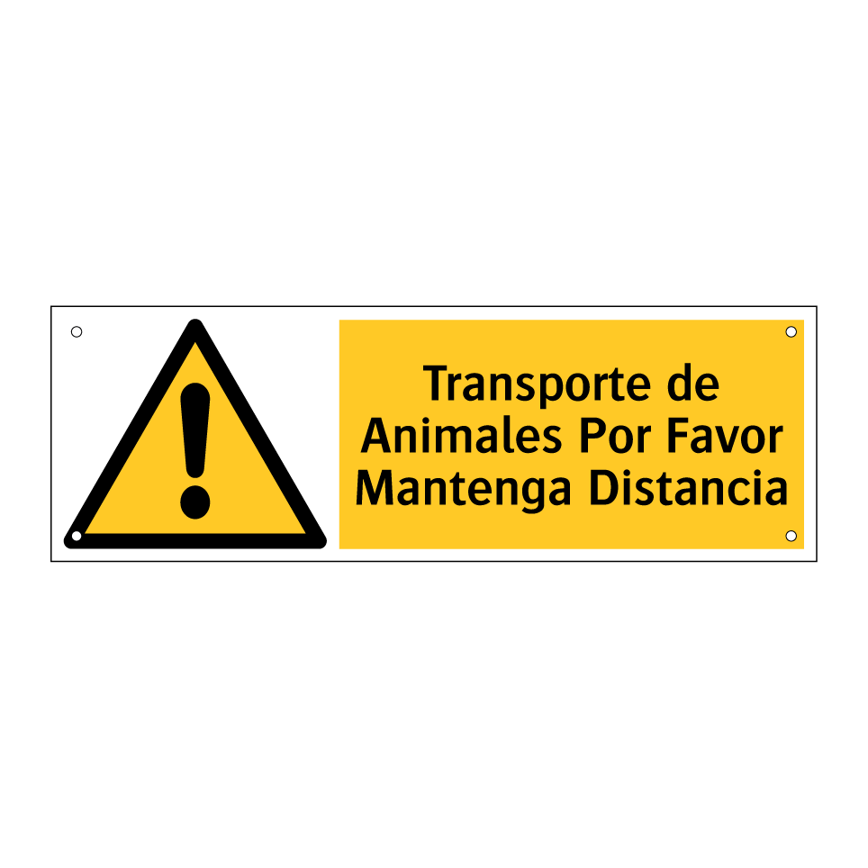 Transporte de Animales Por Favor Mantenga Distancia