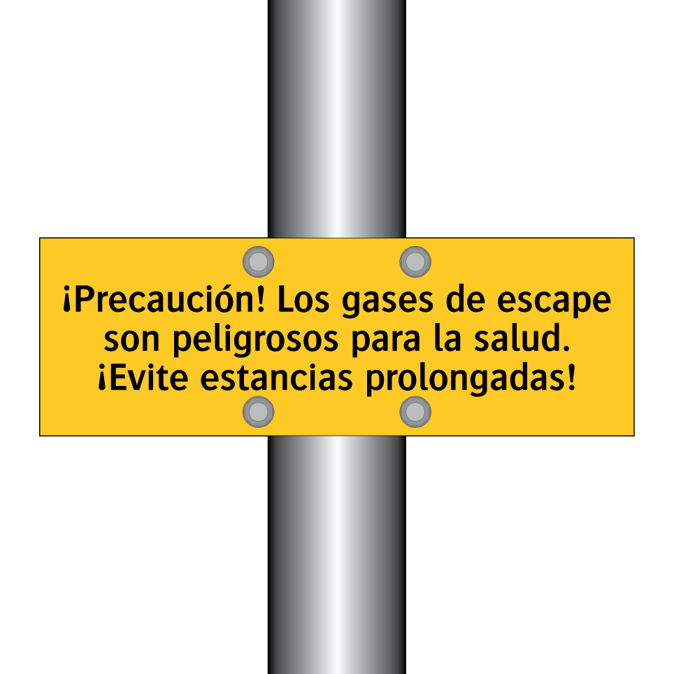¡Precaución! Los gases de escape son peligrosos para la salud. ¡Evite estancias prolongadas!