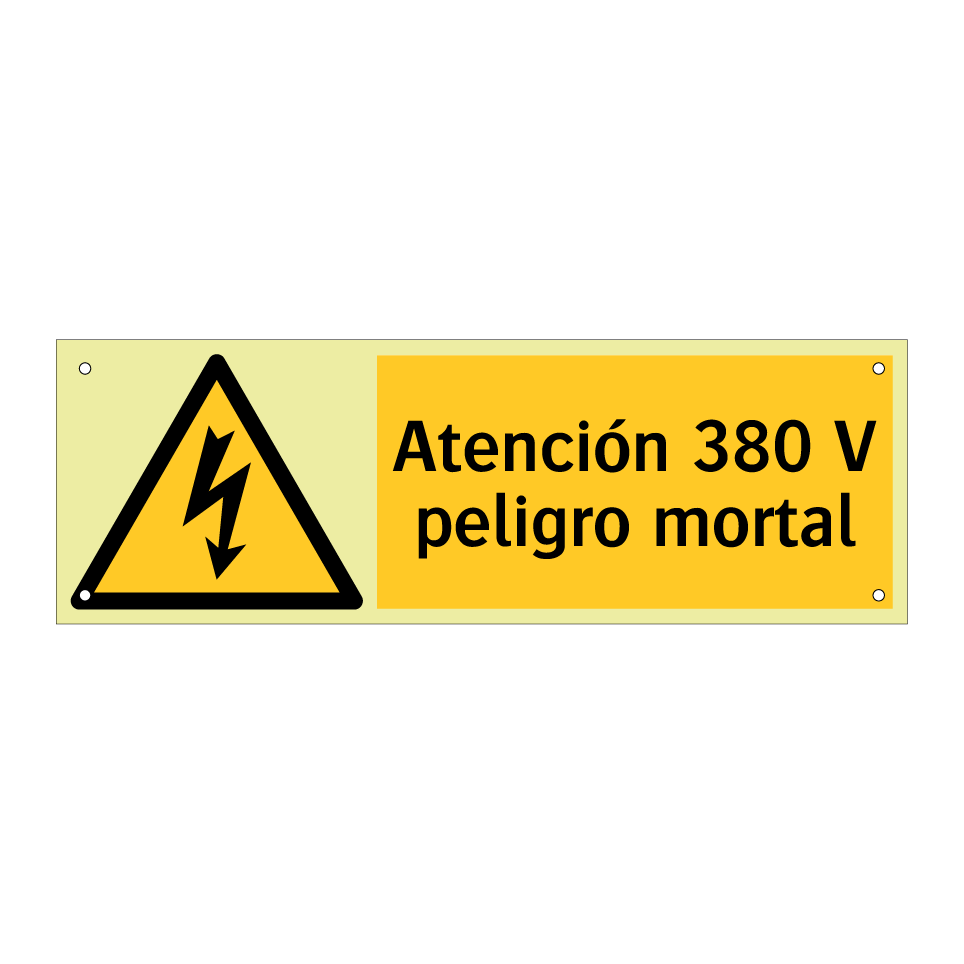 Atención 380 V peligro mortal