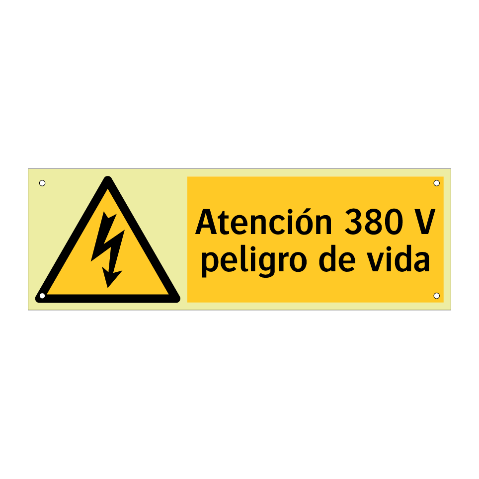 Atención 380 V peligro de vida