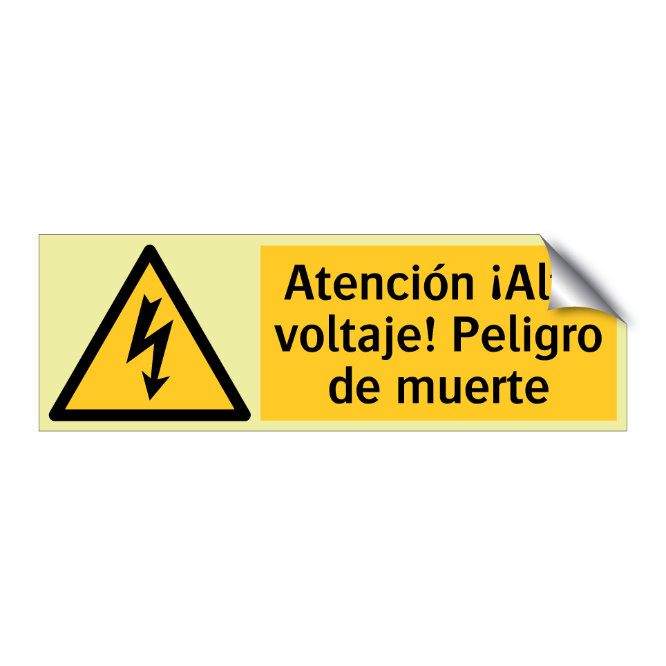 Atención ¡Alto voltaje! Peligro de muerte