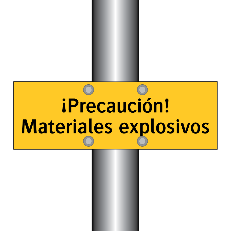 ¡Precaución! Materiales explosivos