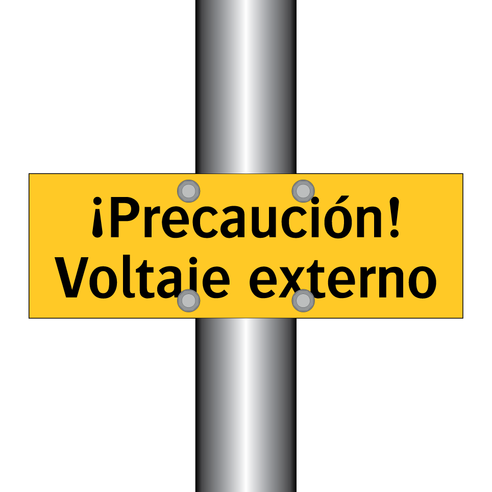 ¡Precaución! Voltaje externo