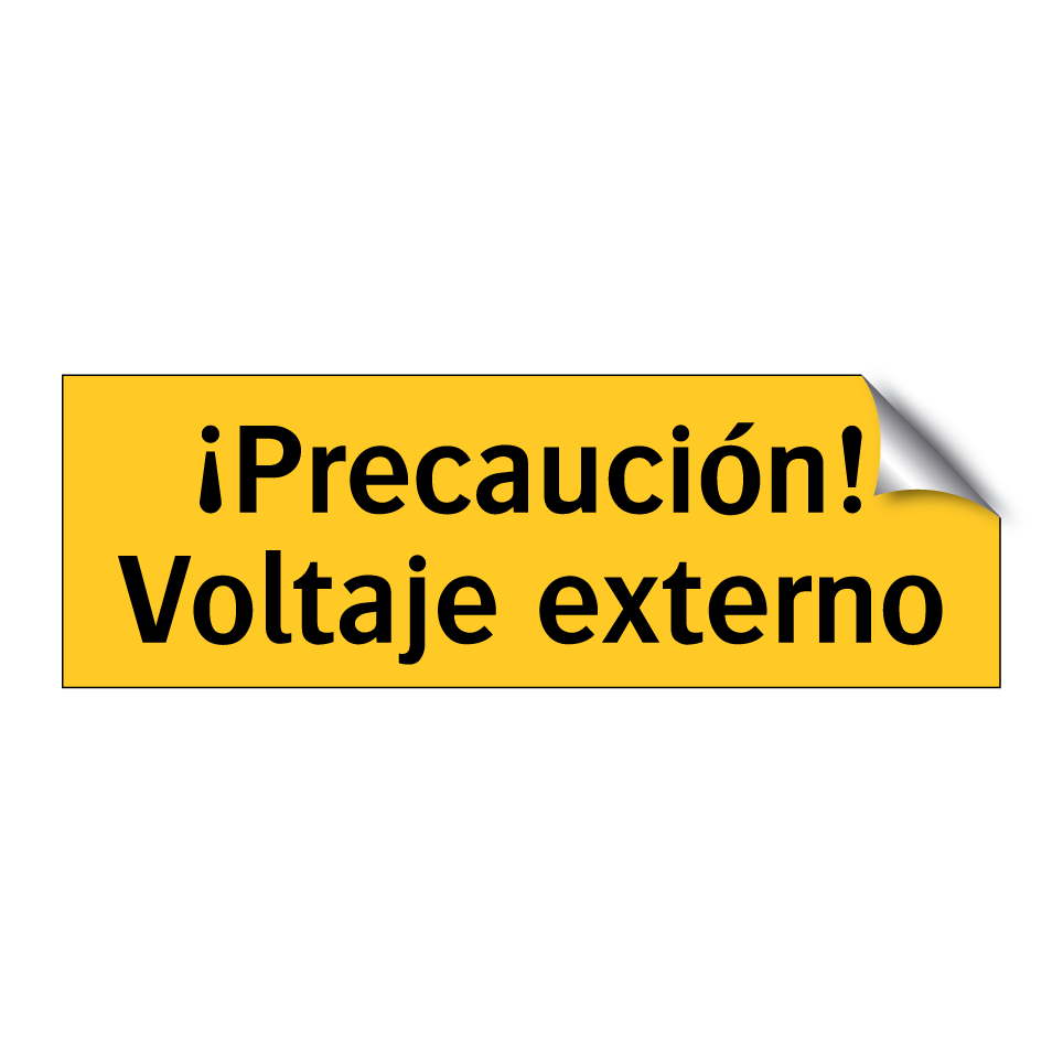 ¡Precaución! Voltaje externo