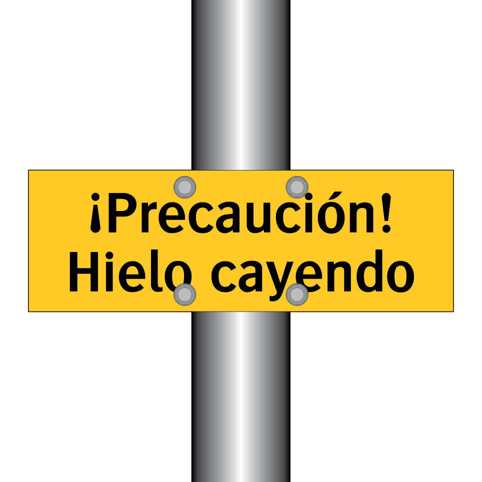 ¡Precaución! Hielo cayendo