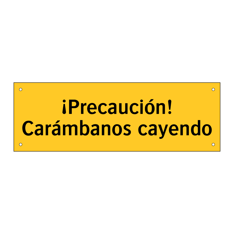 ¡Precaución! Carámbanos cayendo