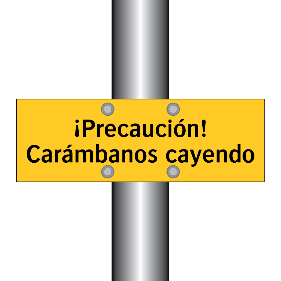 ¡Precaución! Carámbanos cayendo