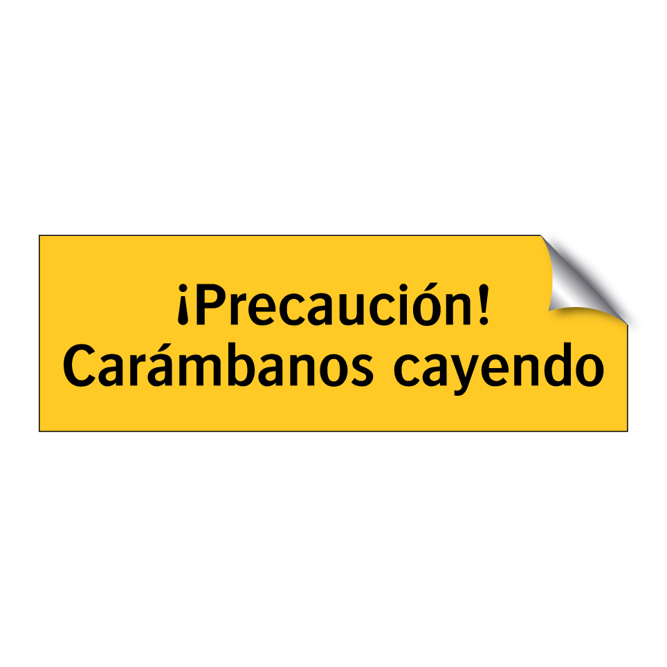 ¡Precaución! Carámbanos cayendo