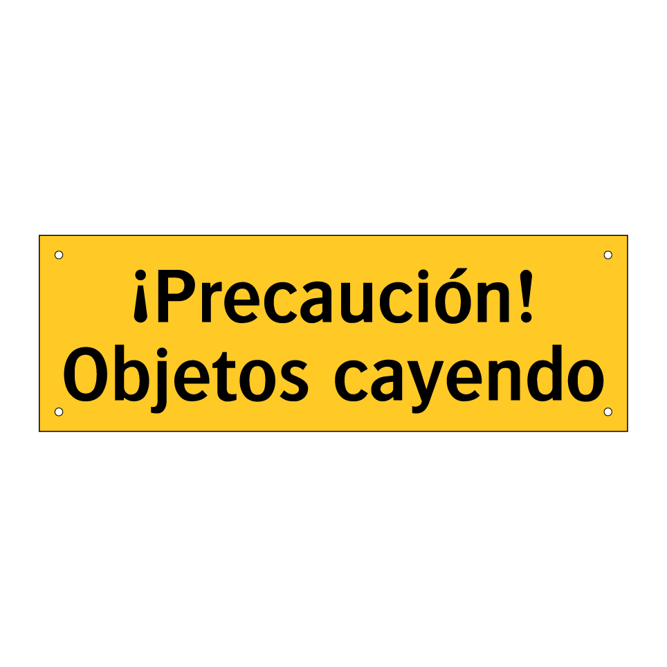 ¡Precaución! Objetos cayendo