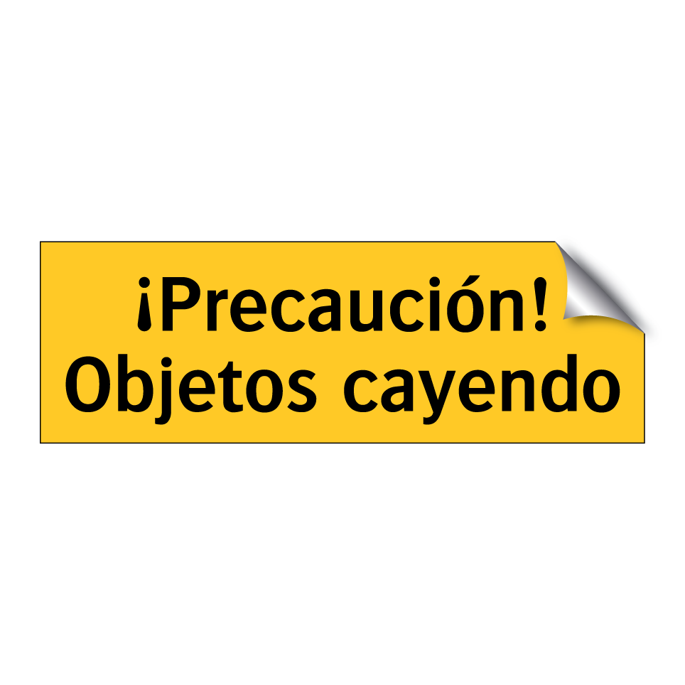 ¡Precaución! Objetos cayendo
