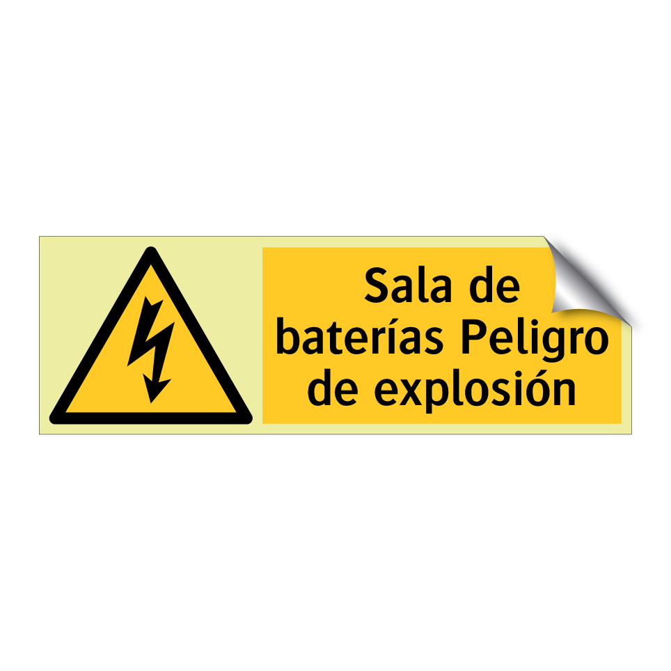 Sala de baterías Peligro de explosión