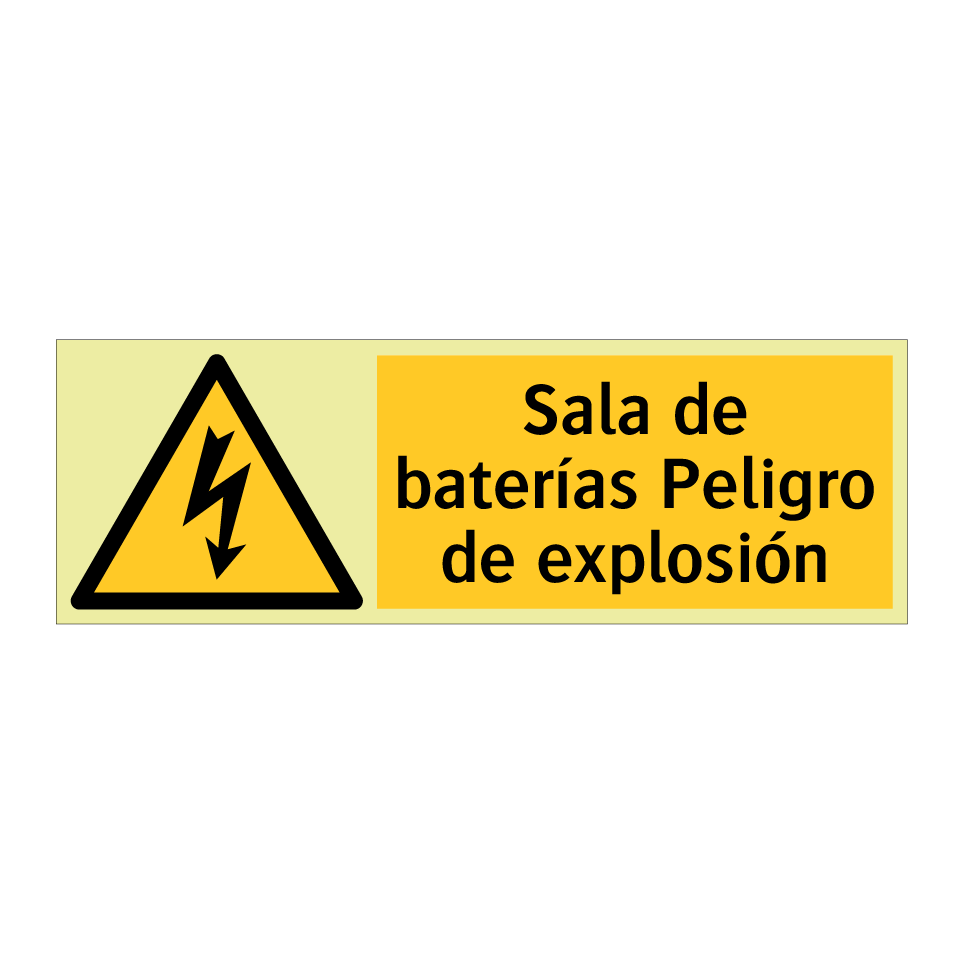 Sala de baterías Peligro de explosión