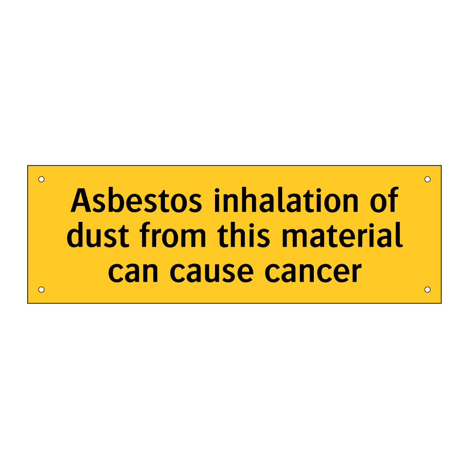 Asbestos inhalation of dust from this material can cause cancer