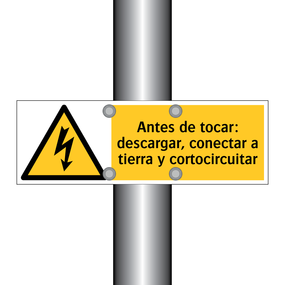 Antes de tocar: descargar, conectar a tierra y cortocircuitar