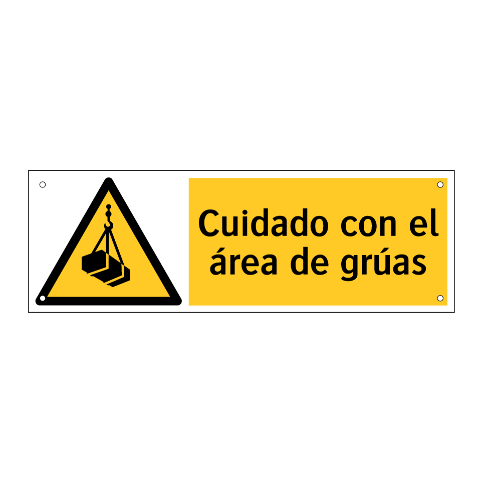 Cuidado con el área de grúas
