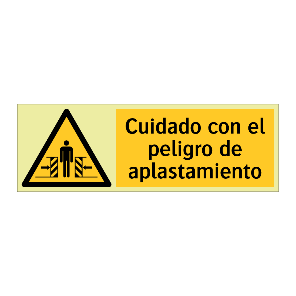 Cuidado con el peligro de aplastamiento