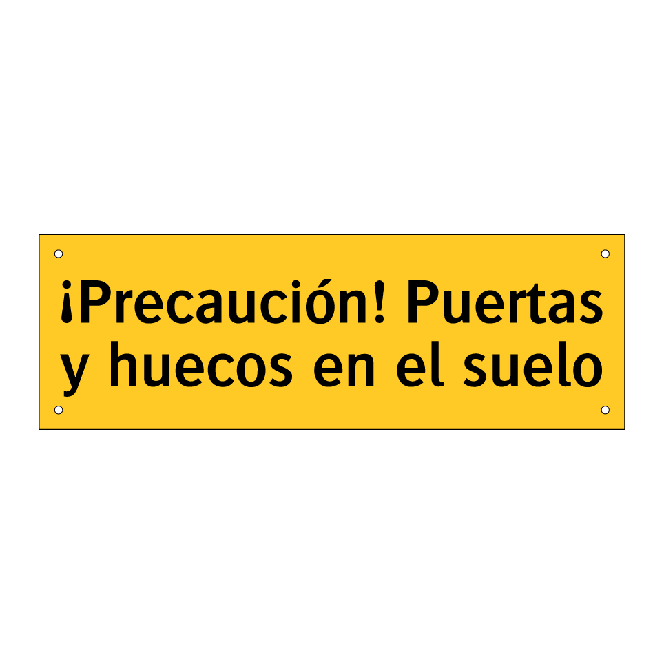 ¡Precaución! Puertas y huecos en el suelo