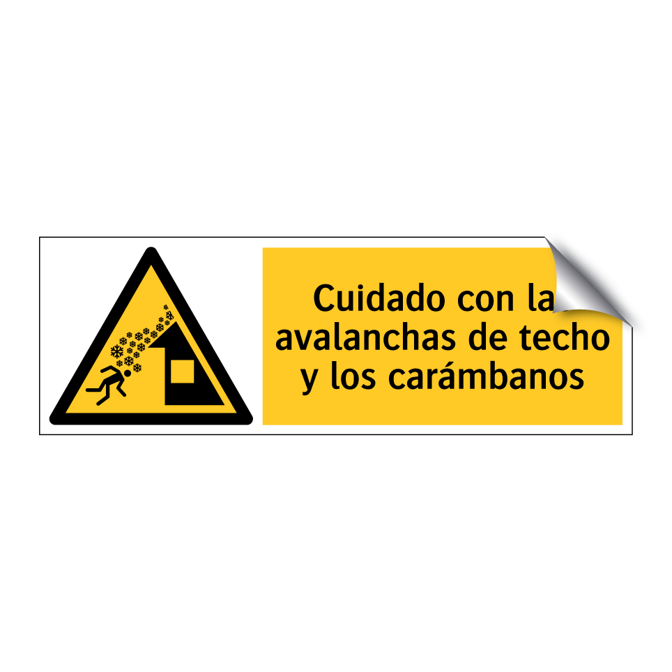 Cuidado con las avalanchas de techo y los carámbanos
