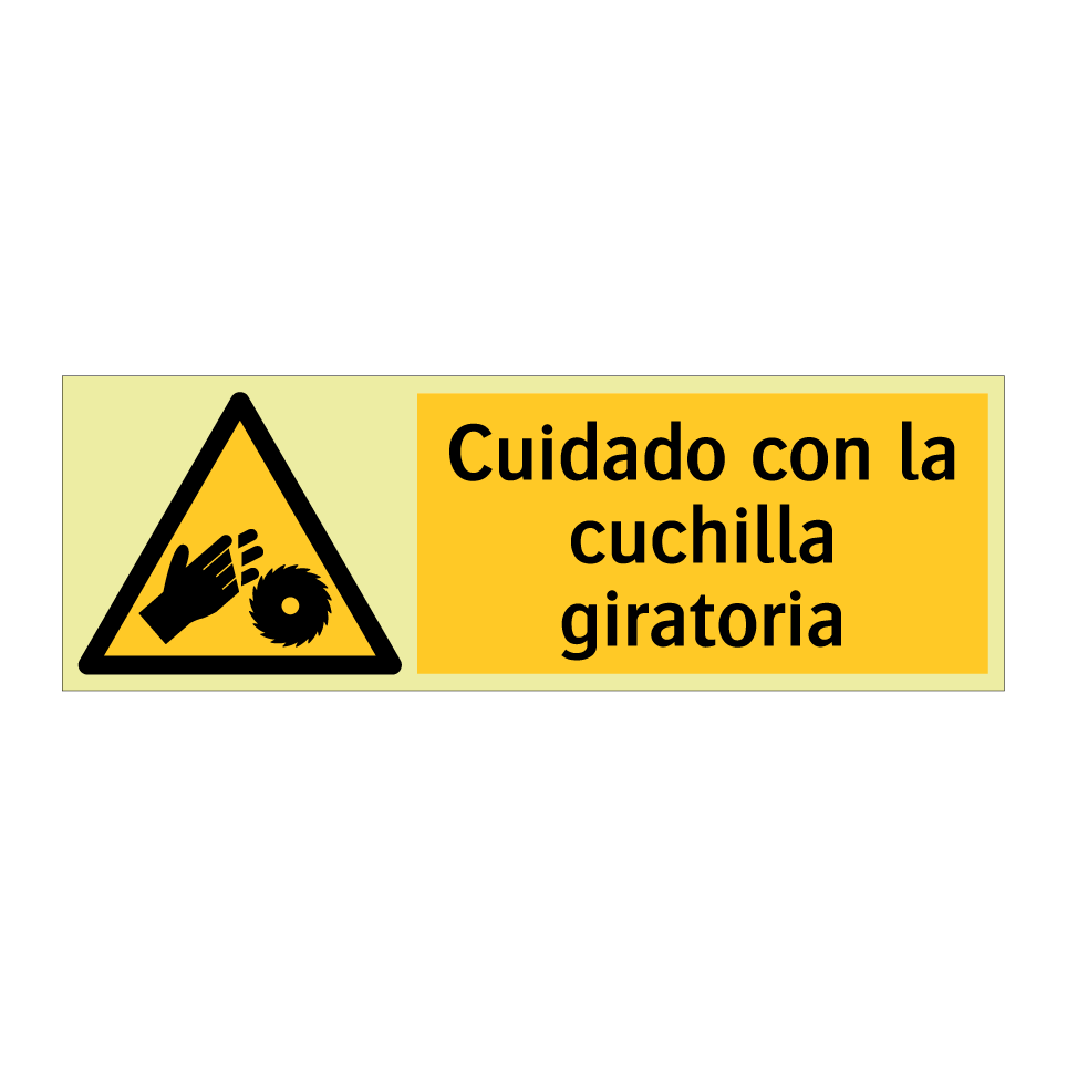 Cuidado con la cuchilla giratoria