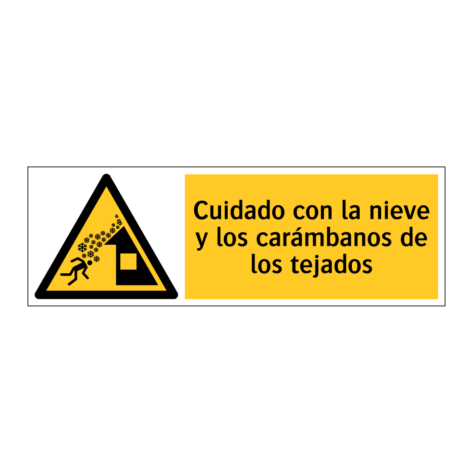 Cuidado con la nieve y los carámbanos de los tejados