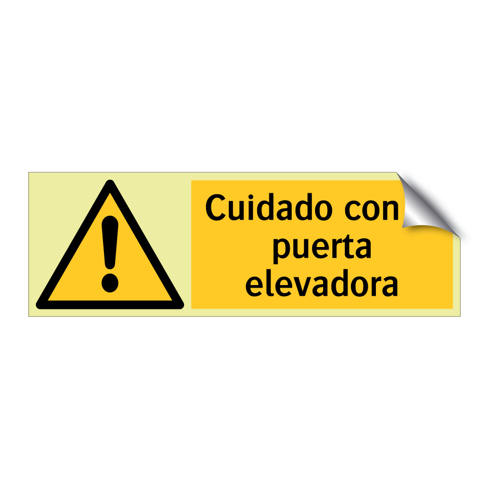 Cuidado con la puerta elevadora