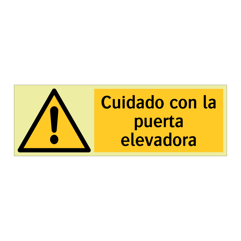 Cuidado con la puerta elevadora