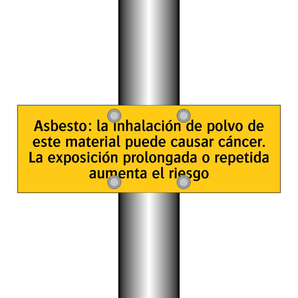Asbesto: la inhalación de polvo de este material puede causar cáncer. La exposición prolongada o repetida aumenta el riesgo