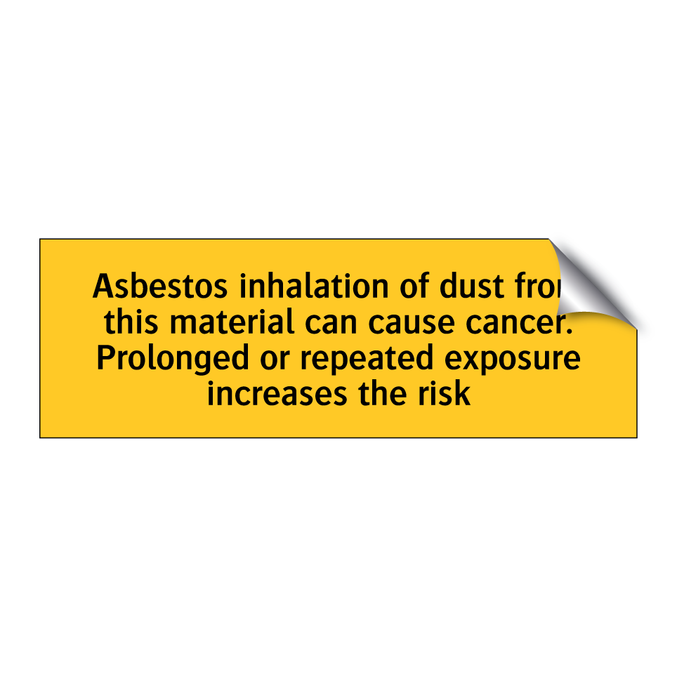 Asbestos inhalation of dust from this material can cause cancer. Prolonged or repeated exposure increases the risk