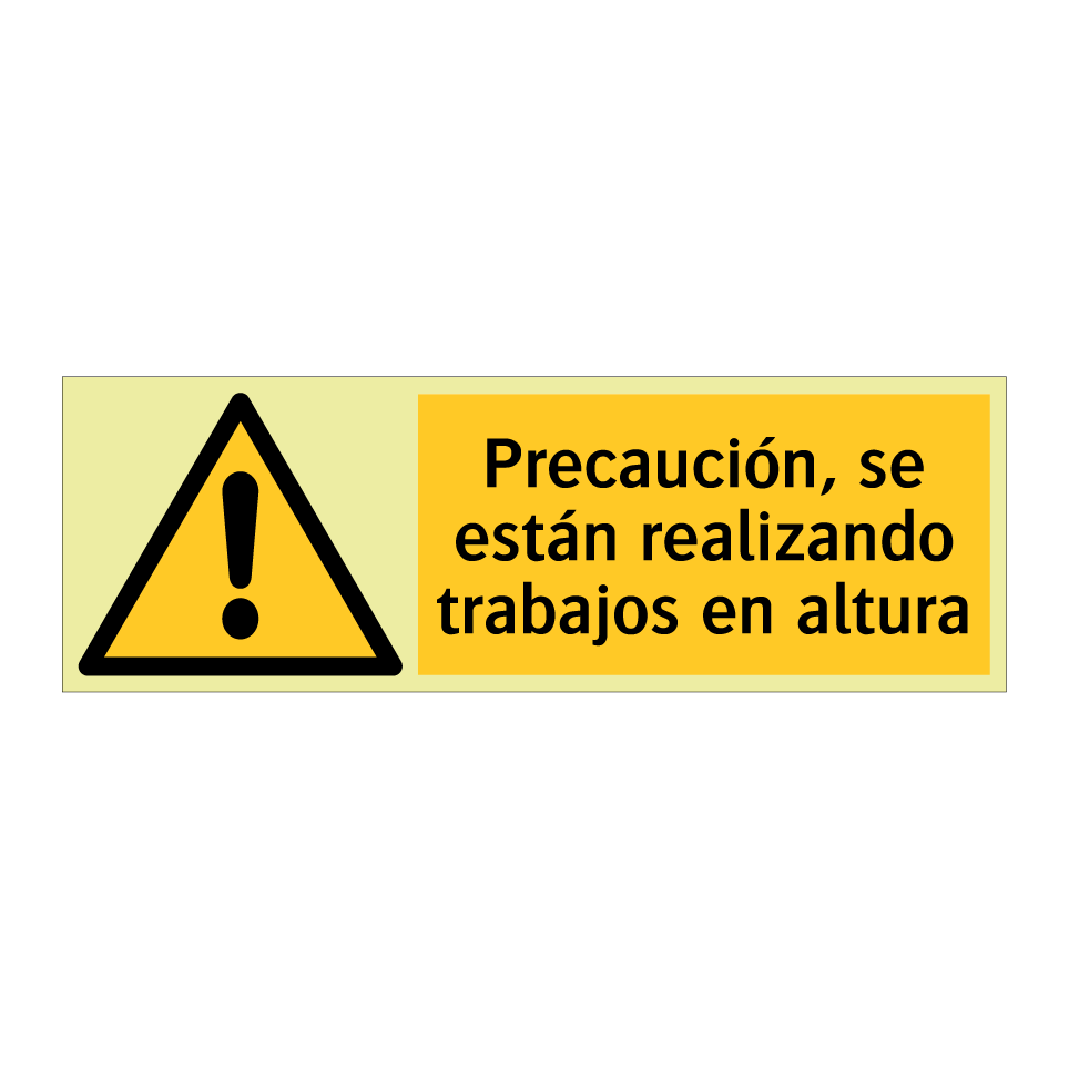 Precaución, se están realizando trabajos en altura