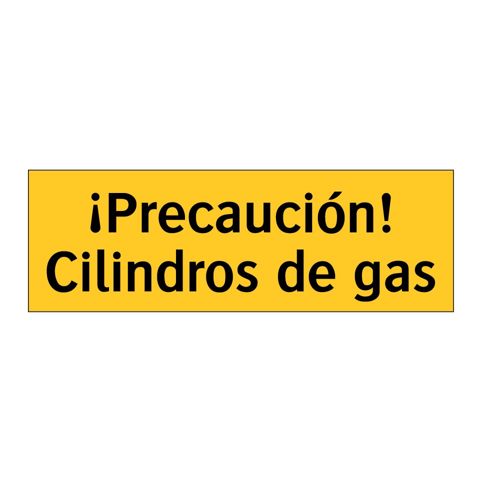 ¡Precaución! Cilindros de gas