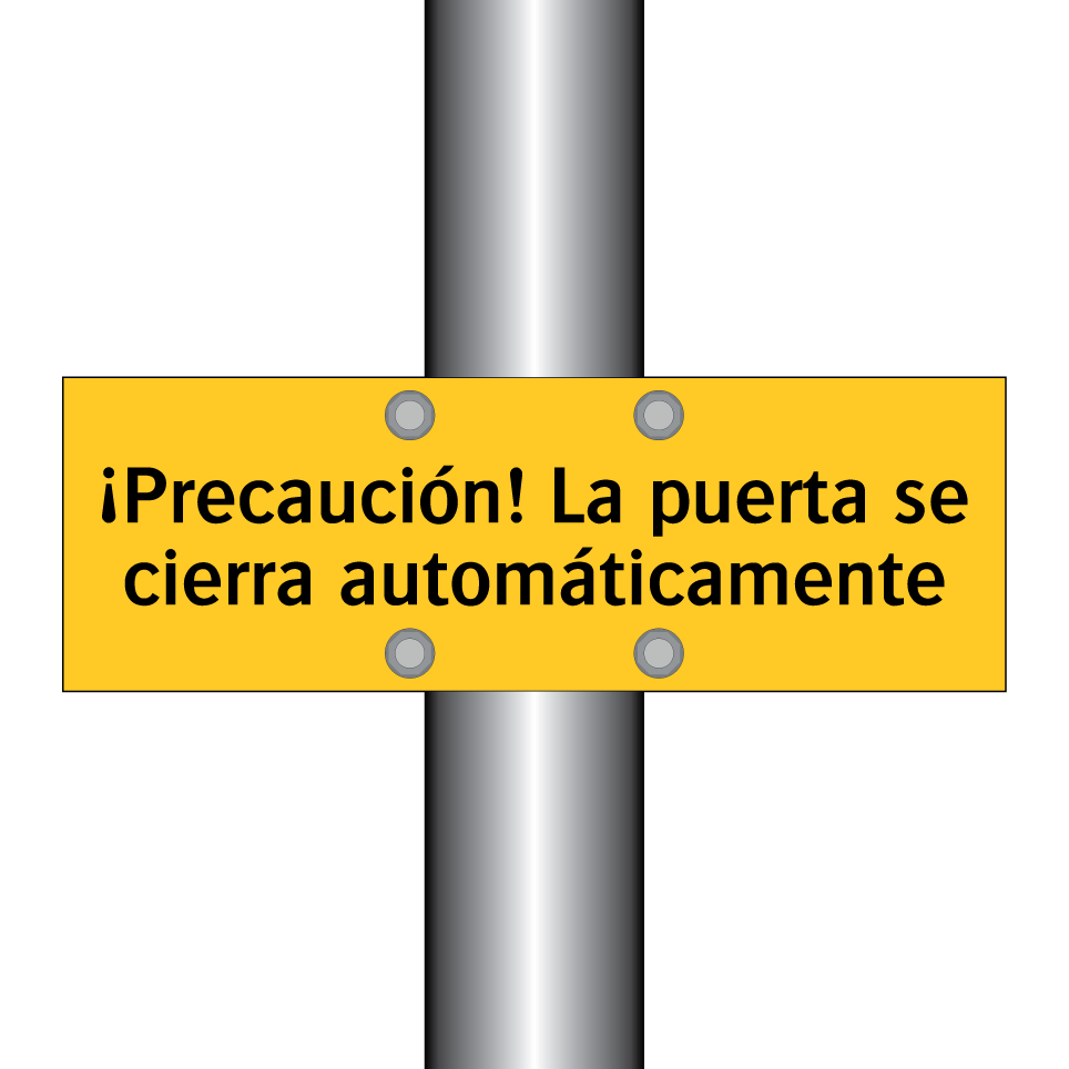 ¡Precaución! La puerta se cierra automáticamente