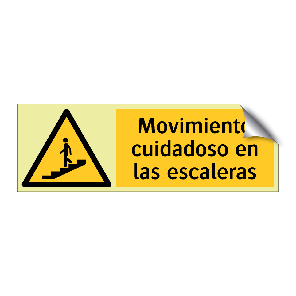 Movimiento cuidadoso en las escaleras