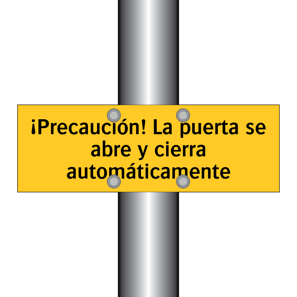 ¡Precaución! La puerta se abre y cierra automáticamente