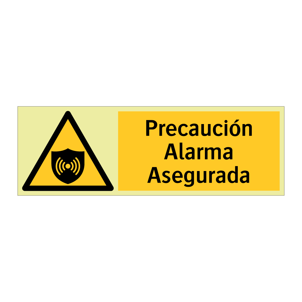 Precaución Alarma Asegurada