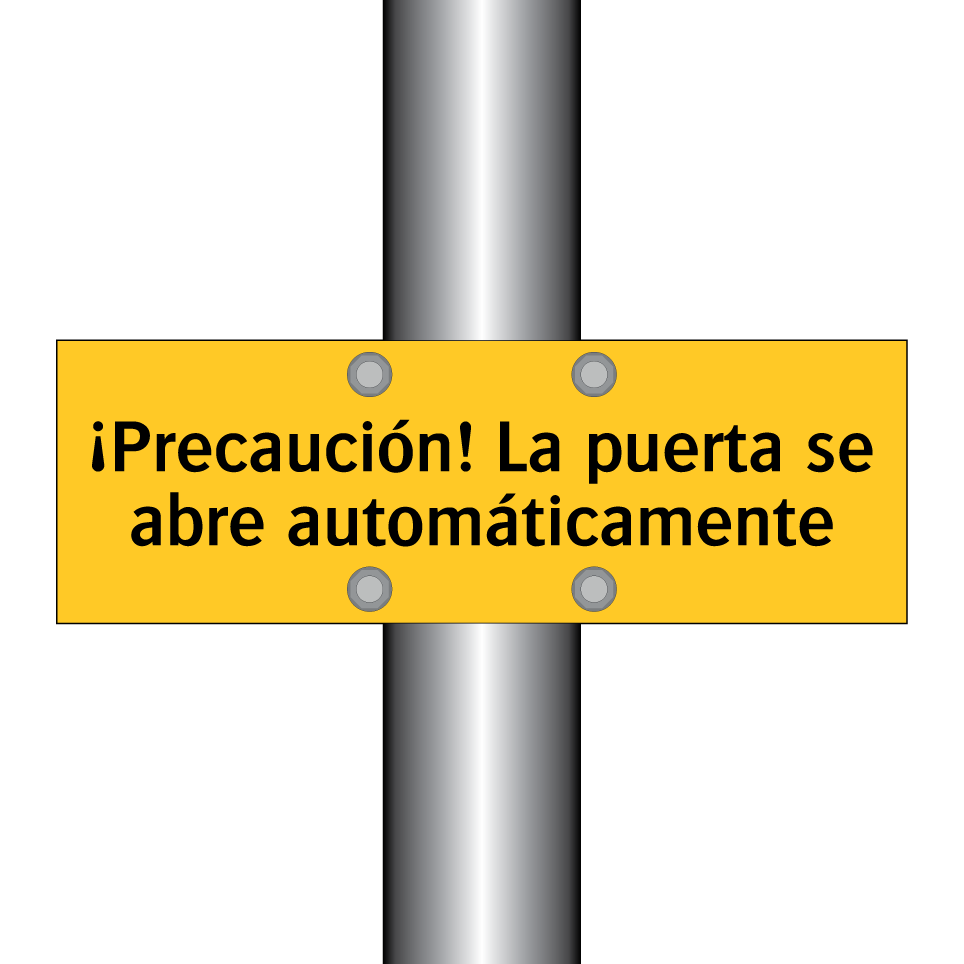 ¡Precaución! La puerta se abre automáticamente
