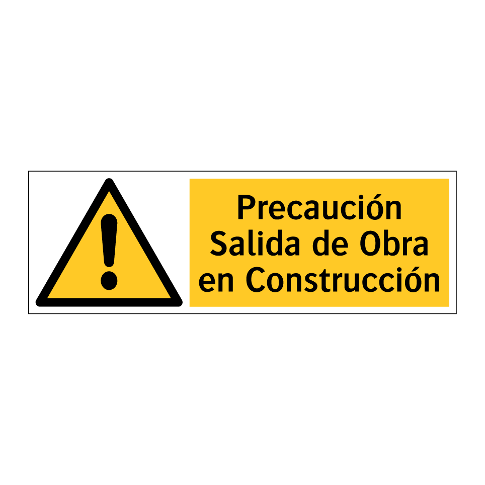 Precaución Salida de Obra en Construcción