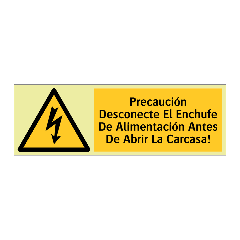 Precaución Desconecte El Enchufe De Alimentación Antes De Abrir La Carcasa!