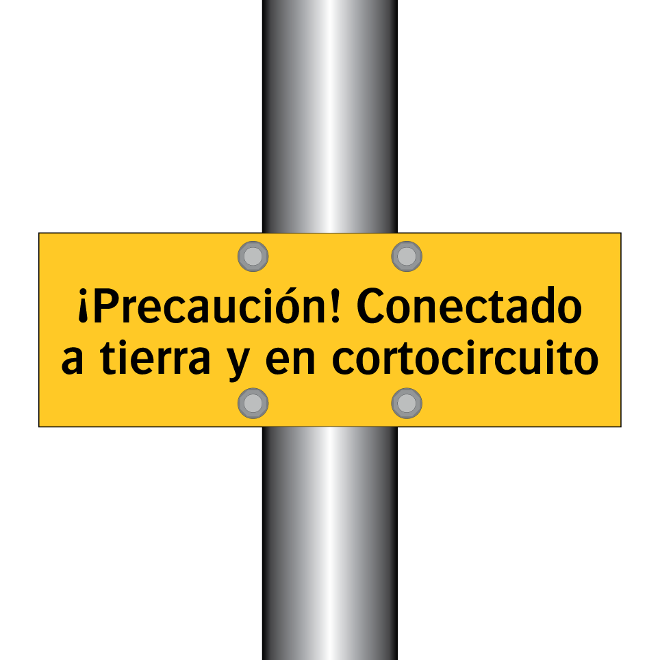 ¡Precaución! Conectado a tierra y en cortocircuito