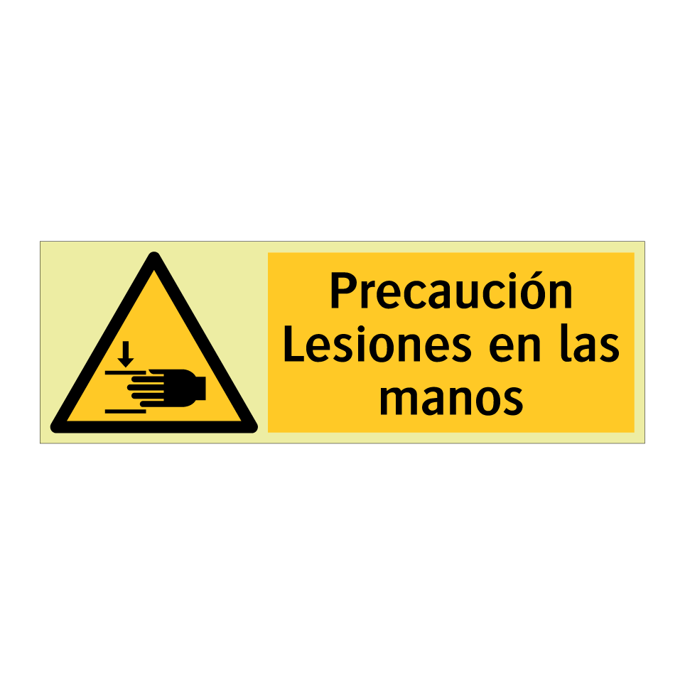 Precaución Lesiones en las manos