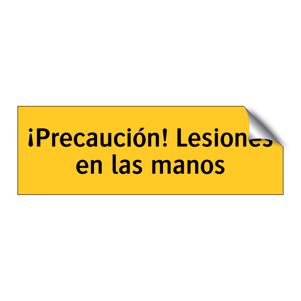¡Precaución! Lesiones en las manos