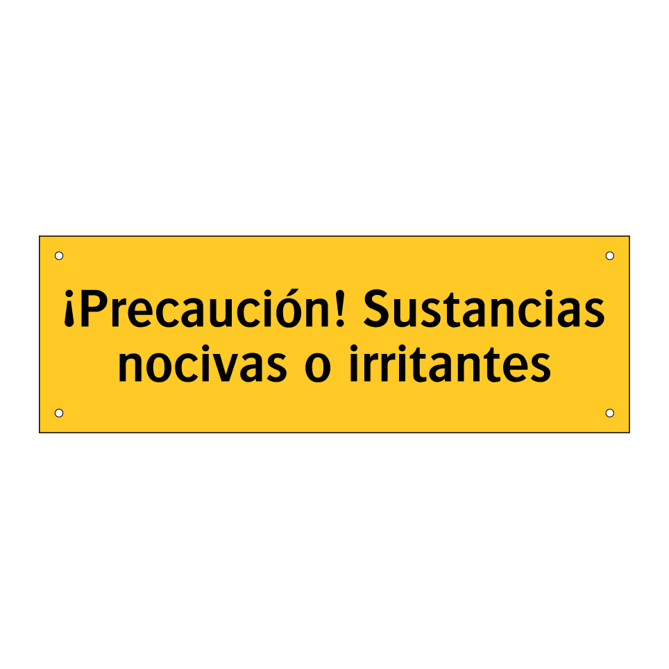 ¡Precaución! Sustancias nocivas o irritantes