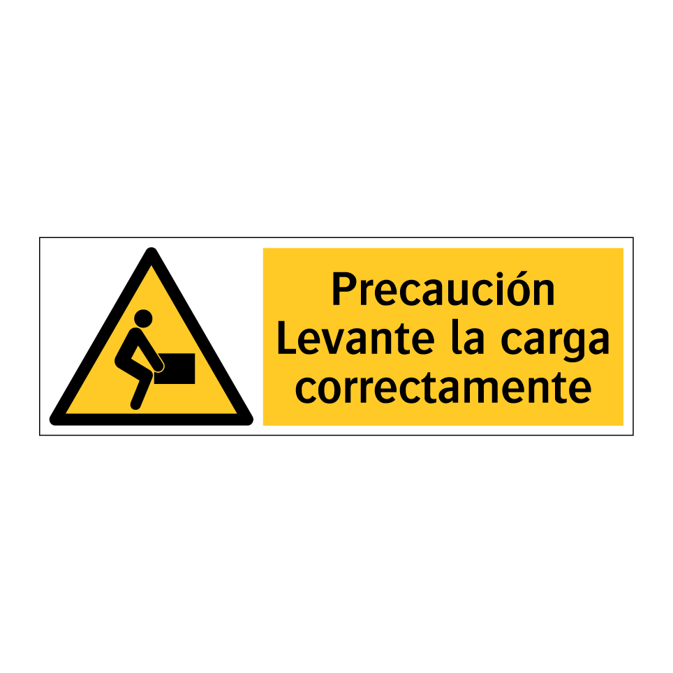 Precaución Levante la carga correctamente
