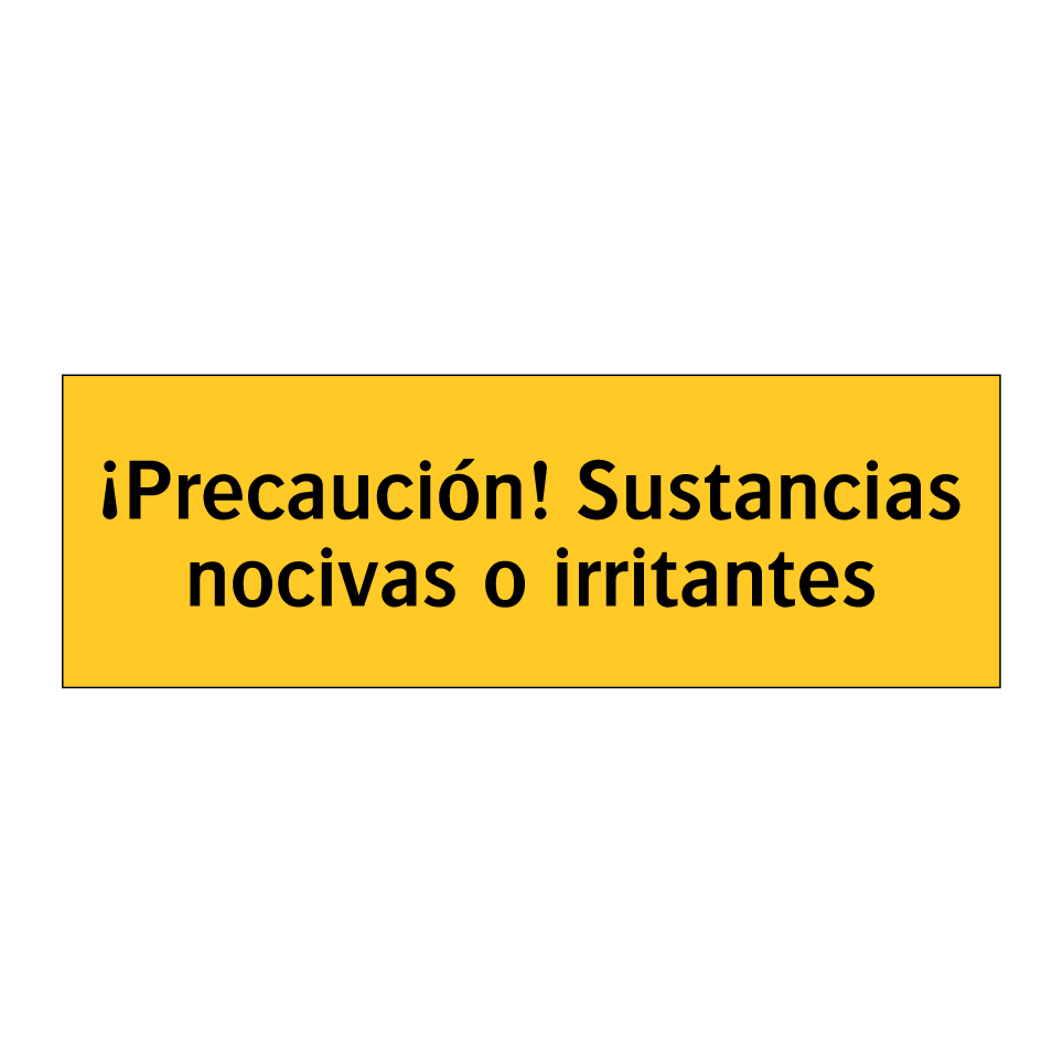 ¡Precaución! Sustancias nocivas o irritantes