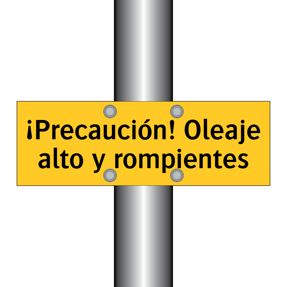 ¡Precaución! Oleaje alto y rompientes