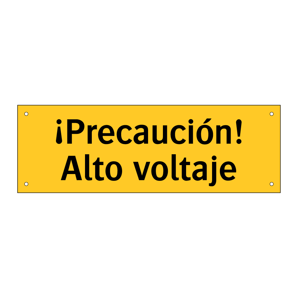 ¡Precaución! Alto voltaje