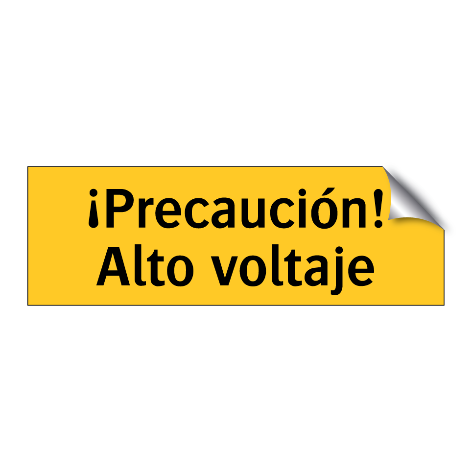 ¡Precaución! Alto voltaje
