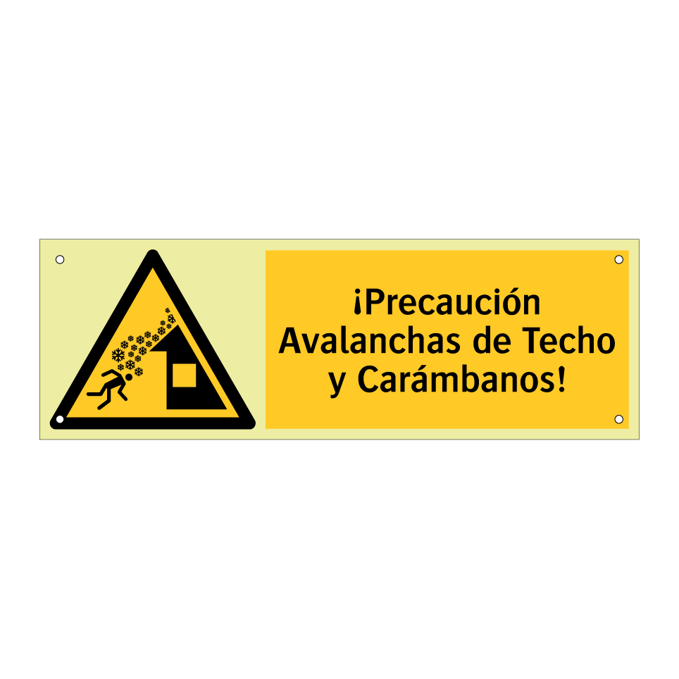¡Precaución Avalanchas de Techo y Carámbanos!